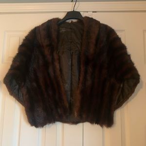 Mink stole, cape, capelet